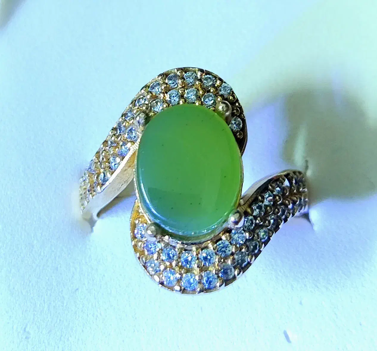 انگشتر یشم طلا روس|بدلیجات|کرمان, |دیوار