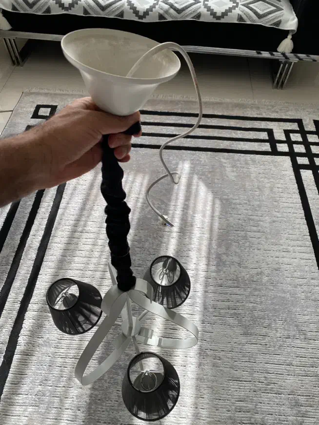 لوستر سه شاخه فلزی|لوستر و چراغ آویز|تهران, سهروردی|دیوار