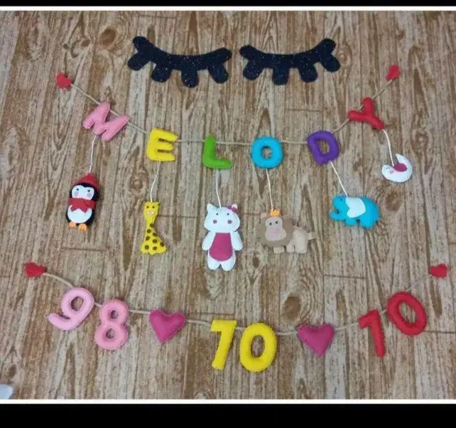 ریسه اسم کودک نمدی زیبا و شیک|اسباب و اثاث بچه|اهواز, کوی شاهد|دیوار