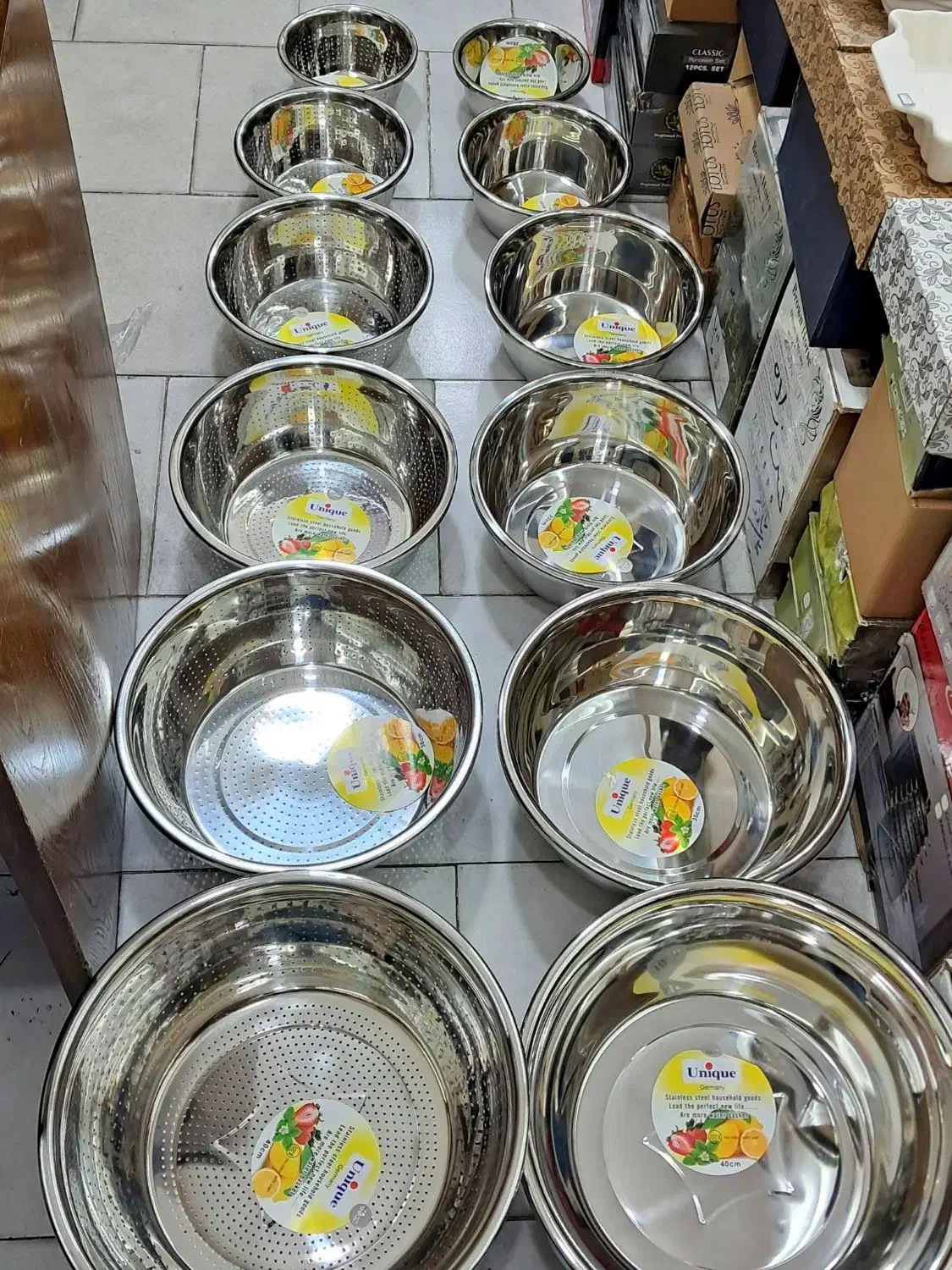 آبکش و لگن مارک یونیک|ظروف پختوپز|قره ضیاالدین, |دیوار