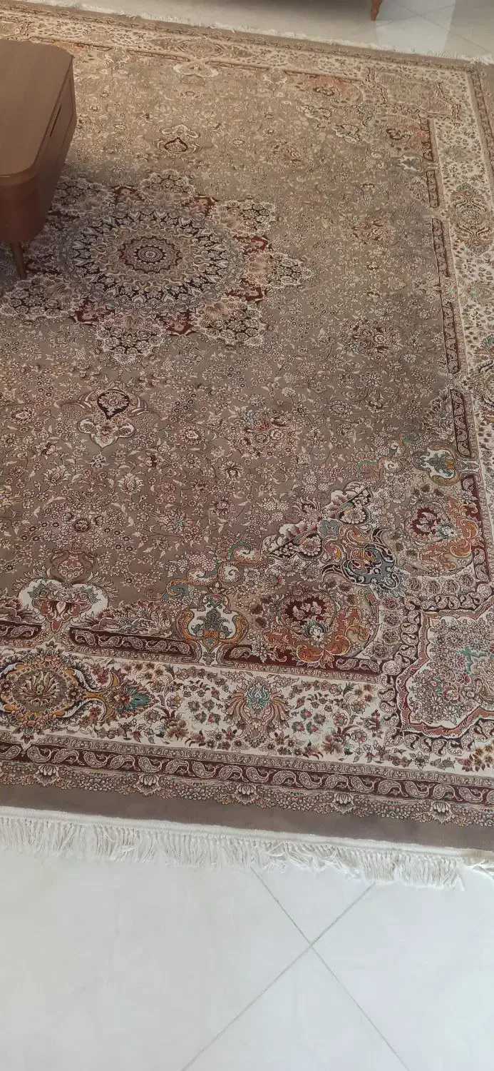 فرش 12متری(یک جفت)700شانه تراکم3000گردویی درحد نو|فرش|کرمانشاه, |دیوار