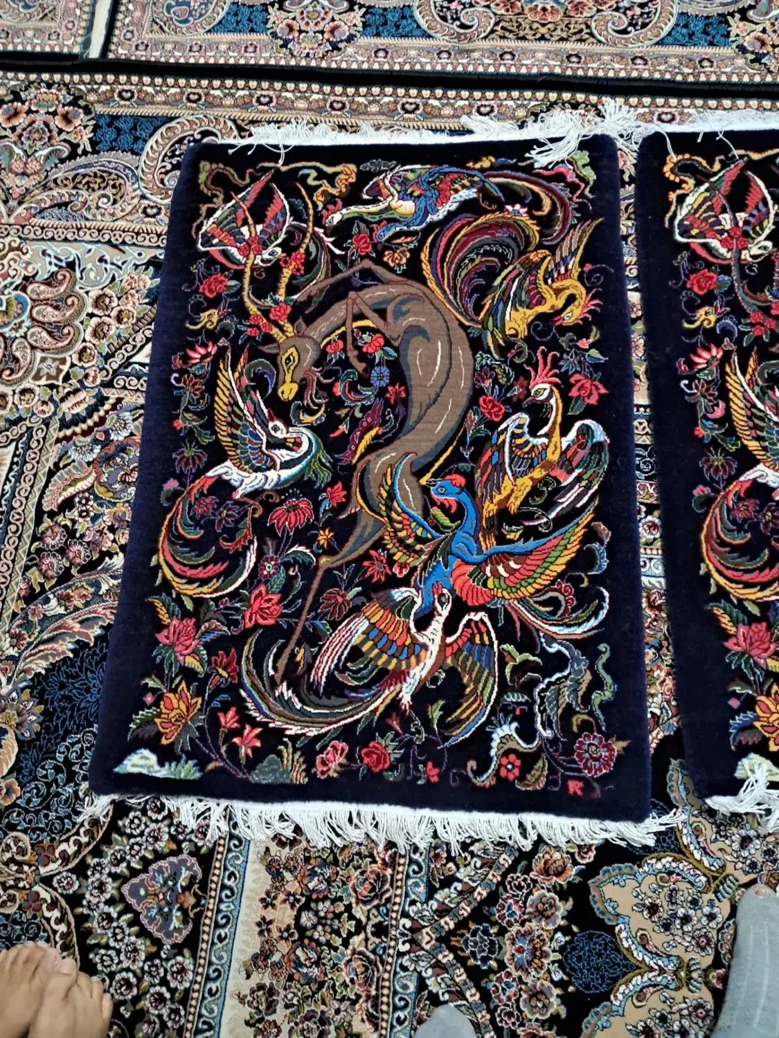 یک جفت تابلو فرش دستبافت بیجار|تابلو فرش|رباطکریم, الارد|دیوار