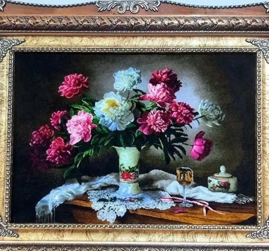 تابلو گل باران کد 7 دستبافت و ابریشم دار|تابلو فرش|تبریز, |دیوار