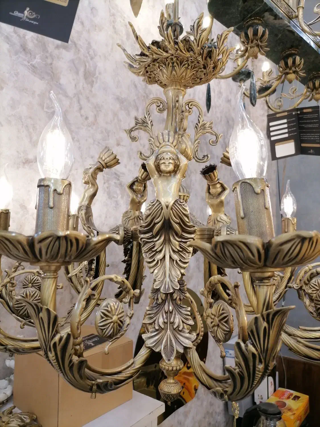 لوستر برنجی|لوستر و چراغ آویز|مشهد, ده دی|دیوار