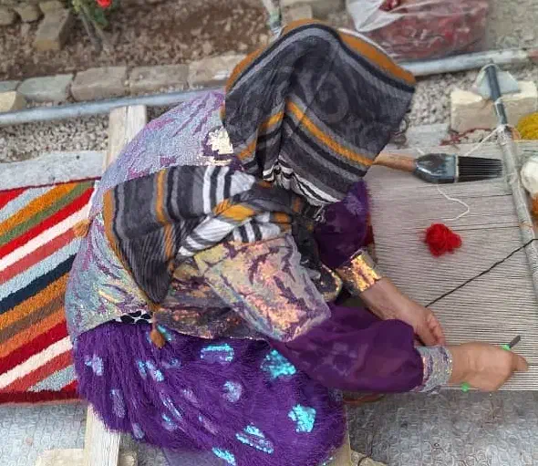 قالیچه دستبافت|فرش|کازرون, |دیوار