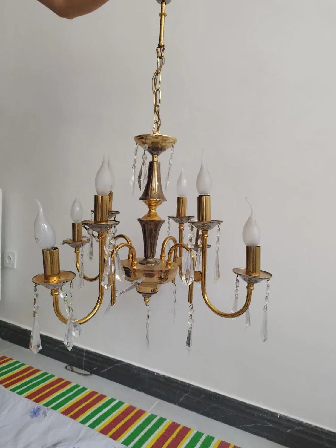 لوستر ۸ شاخه|لوستر و چراغ آویز|خرم‌آباد, |دیوار