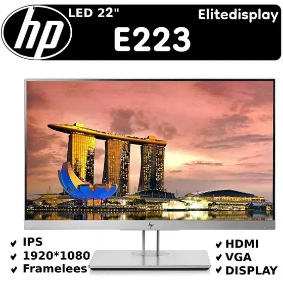 مانیتور ۲۲ اینچ HP EliteDisplay E223 IPS|قطعات و لوازم جانبی رایانه|قم, عمار یاسر|دیوار
