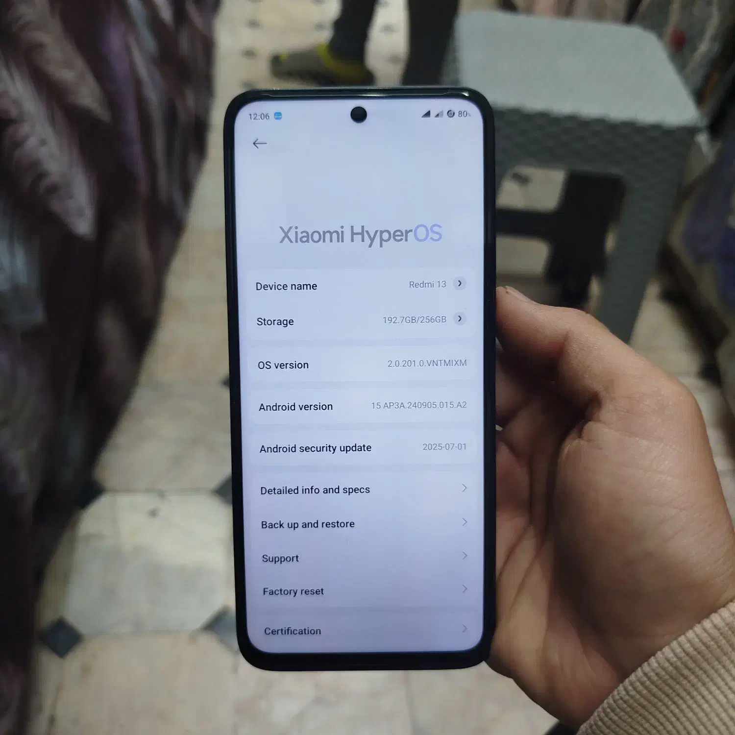 ردمی ۱۳ redmi13 درحدنوو بدون تعمیر|موبایل|مشهد, کوی راد|دیوار