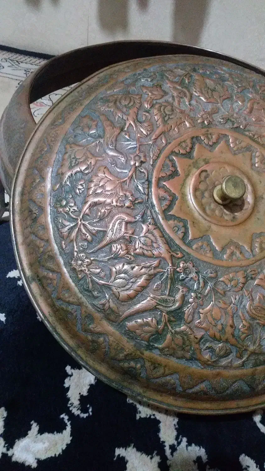 ظرف مسی شف اندیش|کلکسیون اشیاء عتیقه|مشهد, ادیب نیشابوری (شهرک غرب)|دیوار