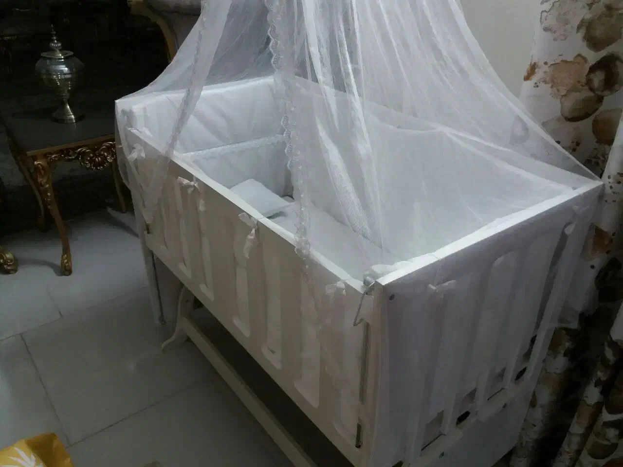 تخت کنار مادر گهواره ای ام دی اف با سرویس خواب|تخت و صندلی بچه|اصفهان, شاهد|دیوار