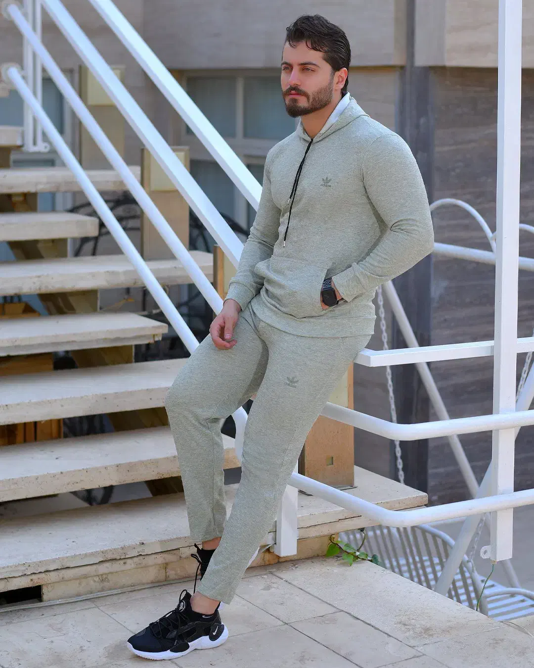 ست ورزشی مردانه ملانژ سبز دو سایز|لباس|بجنورد, |دیوار