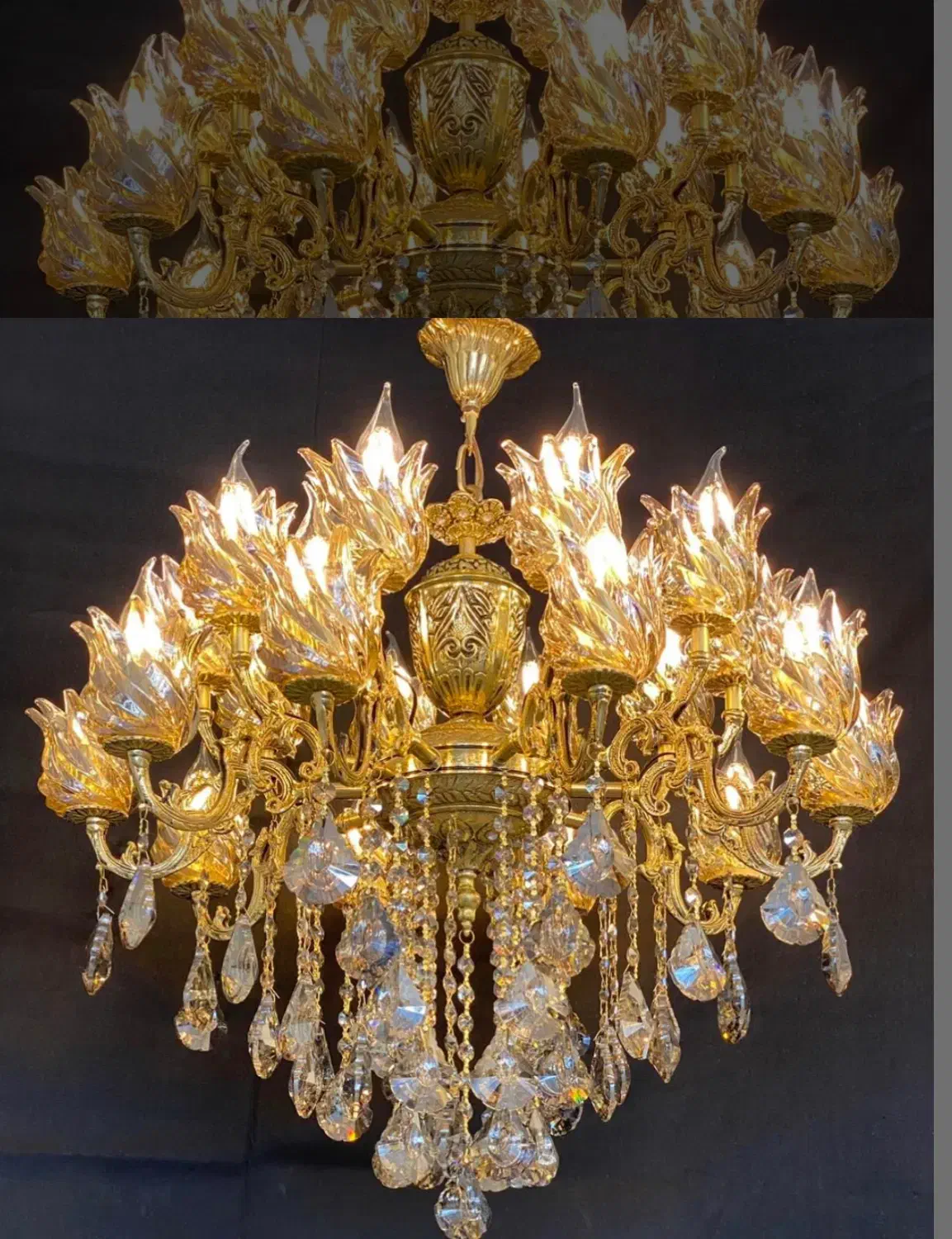 لوستربیست شعله برنز(جشنواره فوق العاده فروش لوستر)|لوستر و چراغ آویز|کرمانشاه, |دیوار