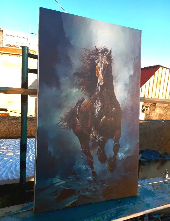 تابلو نقاشی حیوانات عقاب شیر اسب چاپ مدرن دکوراتیو|تابلو، نقاشی، عکس|تهران, شهرک هما|دیوار