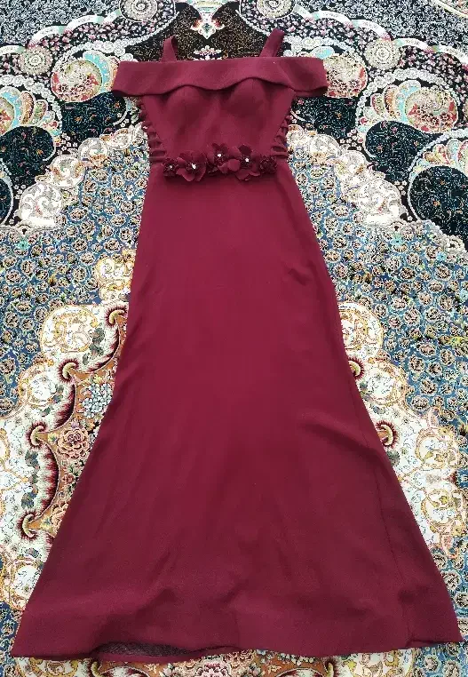 لباس مجلسی ماکسی زرشکی دخترانه|لباس|شیراز, صاحب الزمان|دیوار