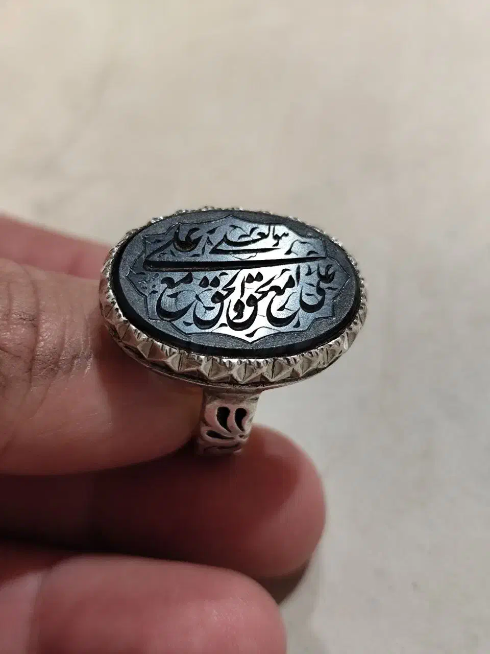 انگشتر خطی عتیقه دست ساز|کلکسیون اشیاء عتیقه|اردبیل, |دیوار