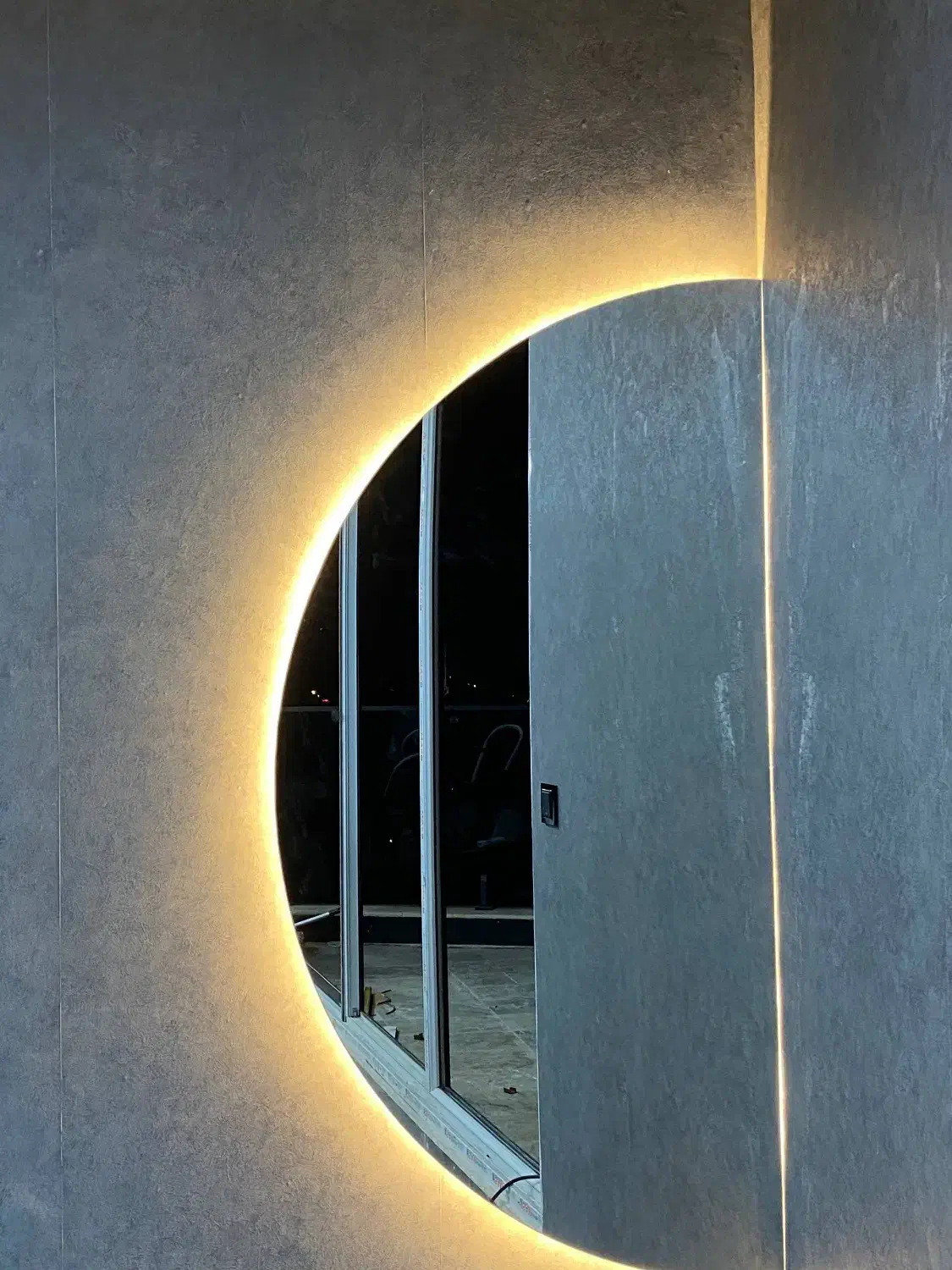 آینه نیم دایره همراه نور ابعاد سفارشی|آینه|بابل, |دیوار