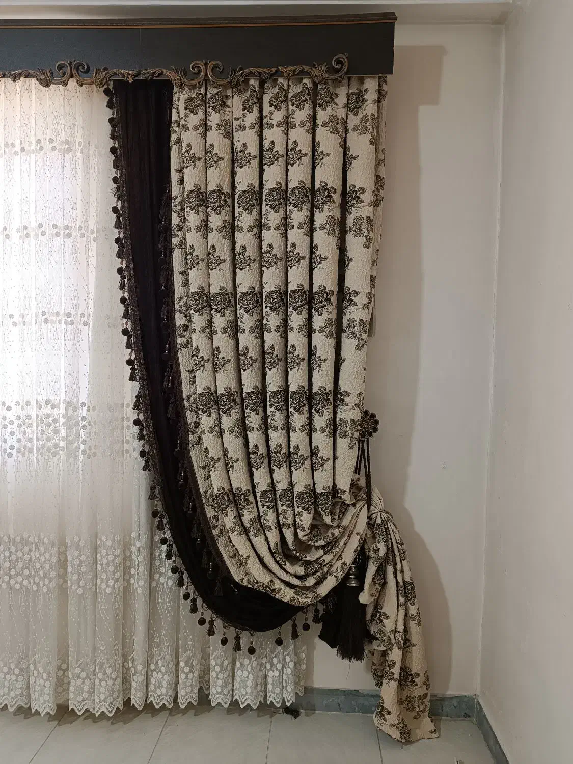 پرده سلطنتی بسیار زیبا|پرده، رانر، رومیزی|همدان, |دیوار