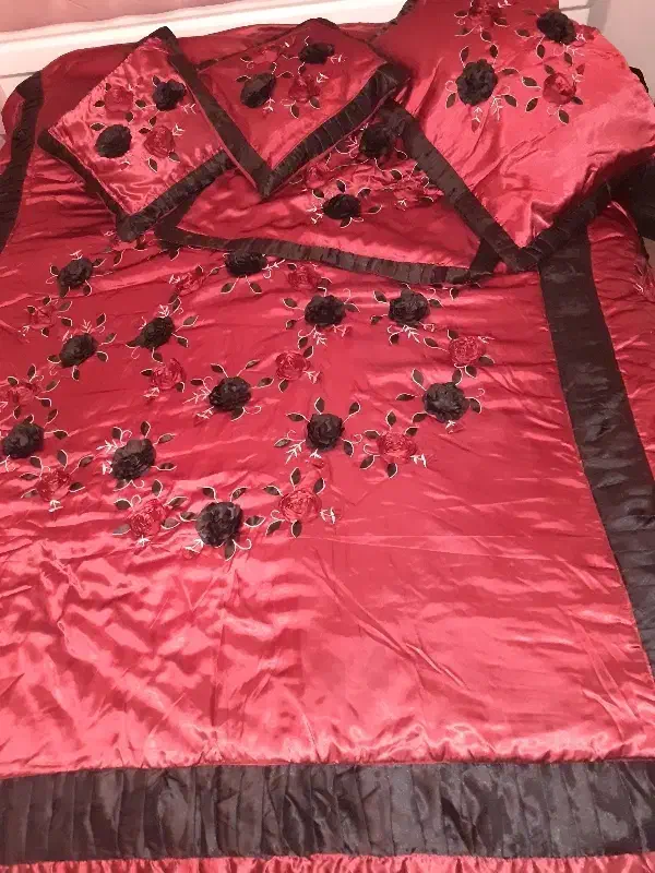 روتختی دونفره ساتن طرحدار خارجی برجسته 5تکه|سرویس روتختی|تهران, بلوار کشاورز|دیوار