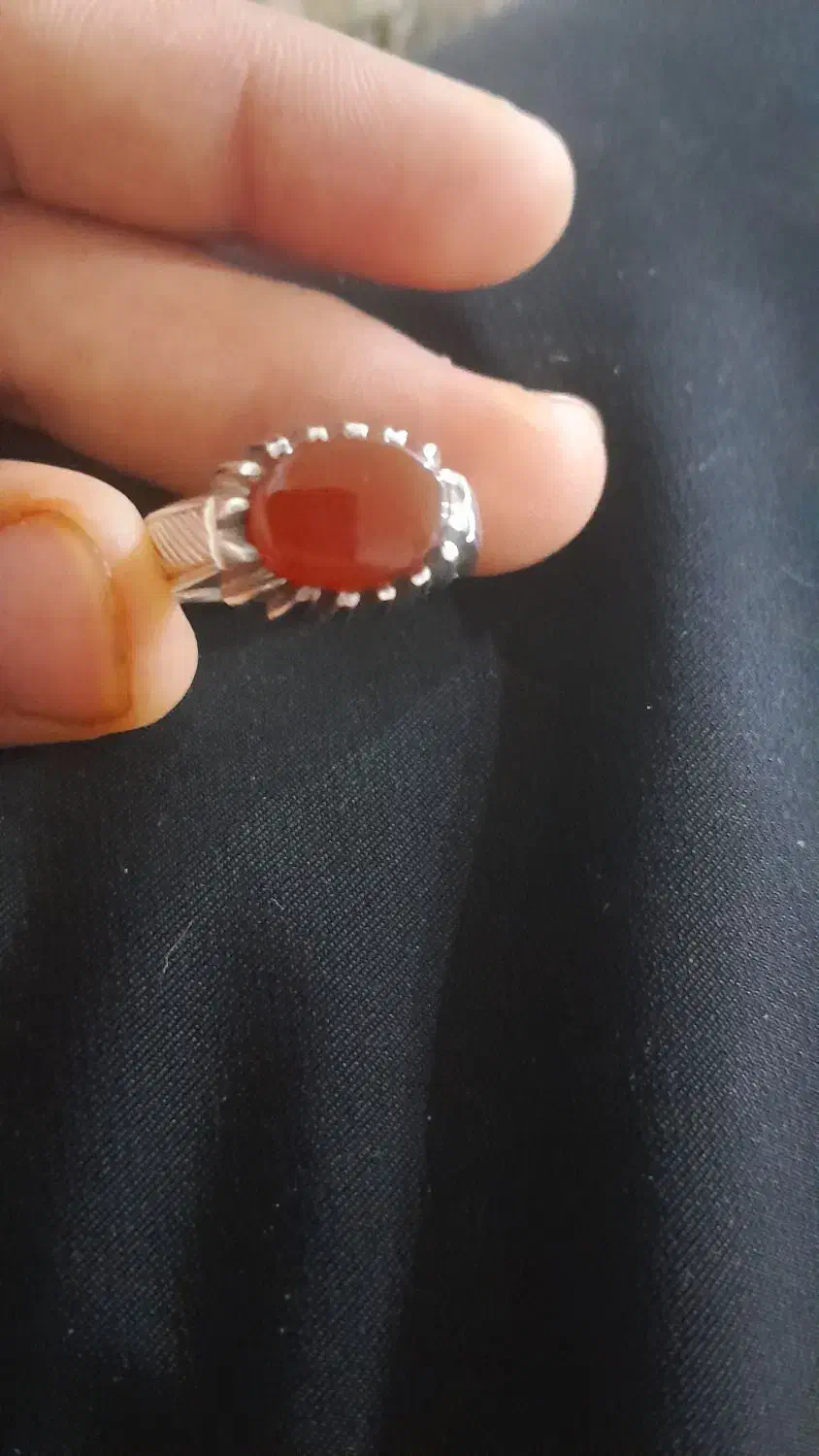 انگشتر نقره عقیق دست ساز|جواهرات|سیرجان, |دیوار