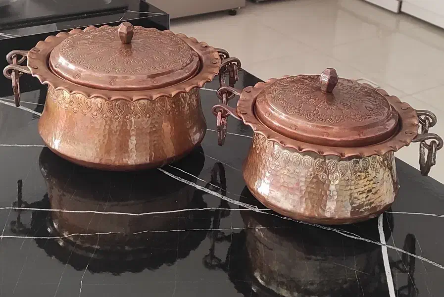 قابلمه مسی|ظروف پخت‌وپز|یاسوج, |دیوار