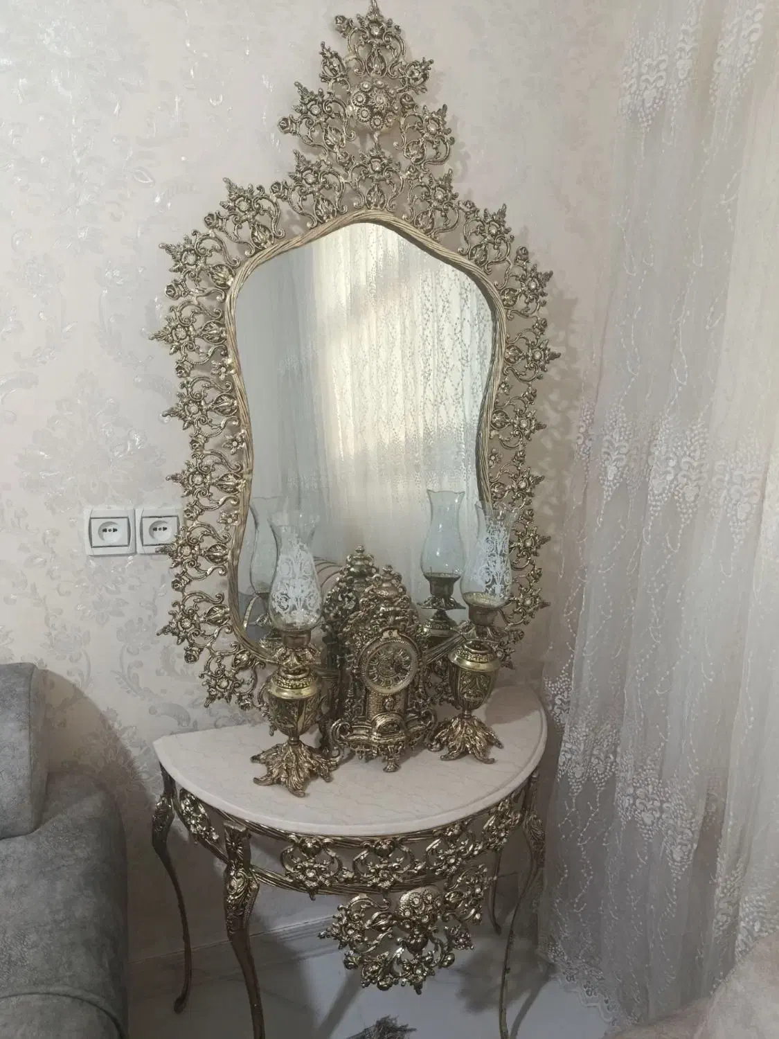 آینه شمعدان برنجی|آینه|شهریار, شهرک امیریه|دیوار