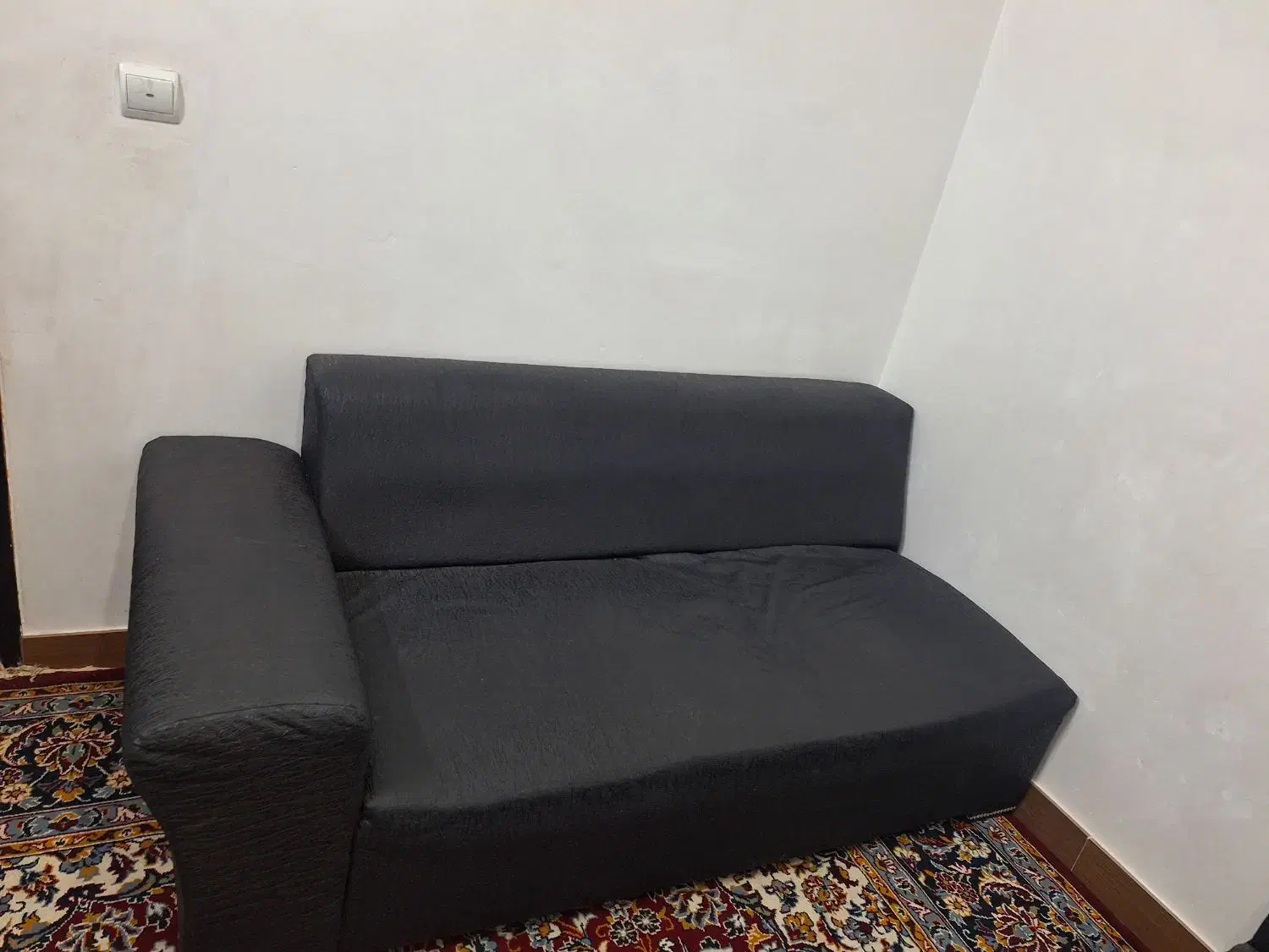 مبل طرح ال روکش چرمی|مبلمان خانگی و میز عسلی|سمنان, |دیوار