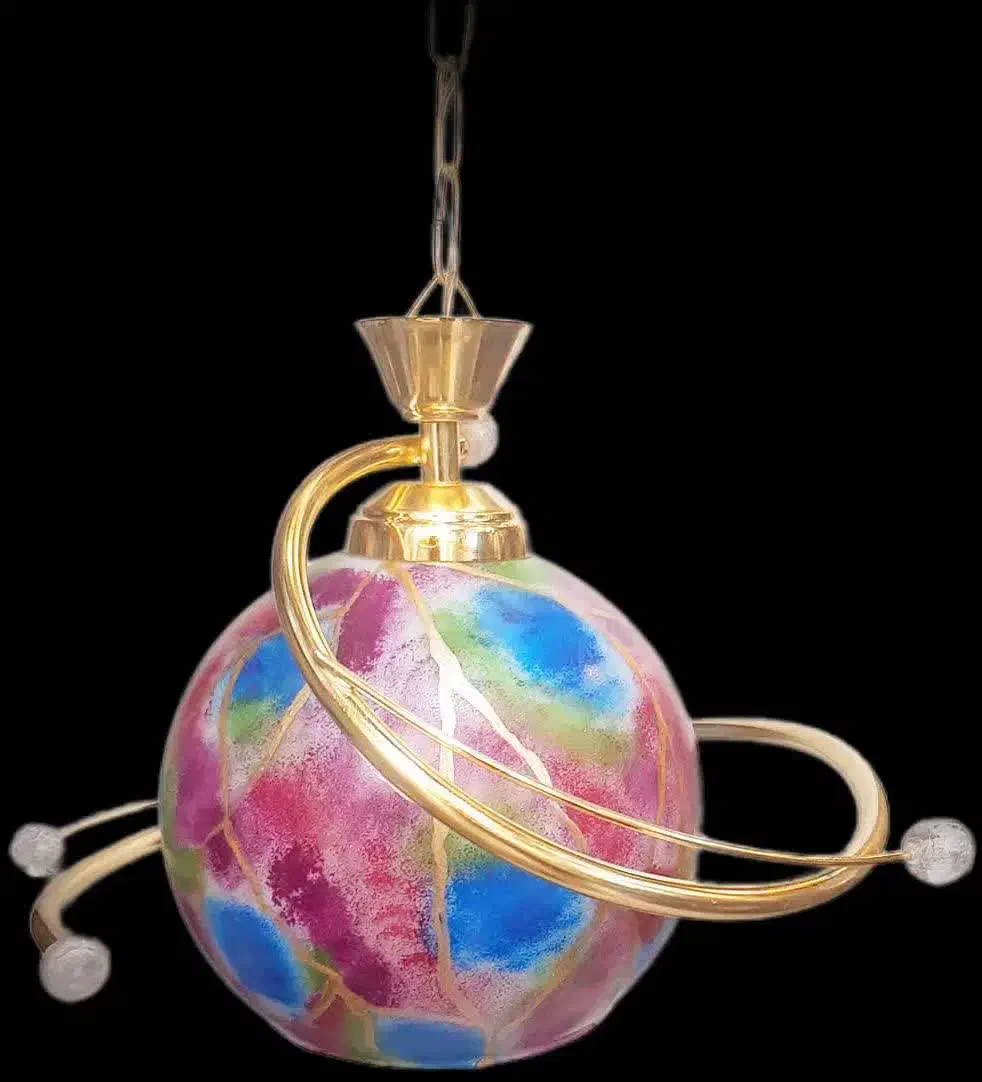 آکبند لوستر تک شعله حباب پتینه خطی مدرن|لوستر و چراغ آویز|تهران, فردوسی|دیوار