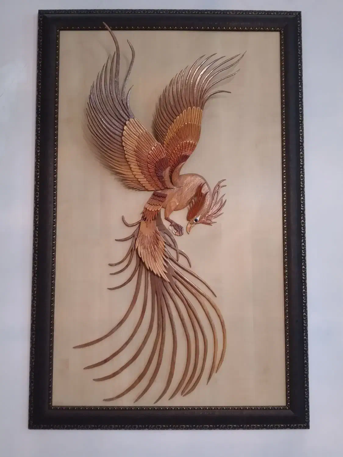 تابلوی ققنوس چوبی|تابلو، نقاشی، عکس|خوی, |دیوار