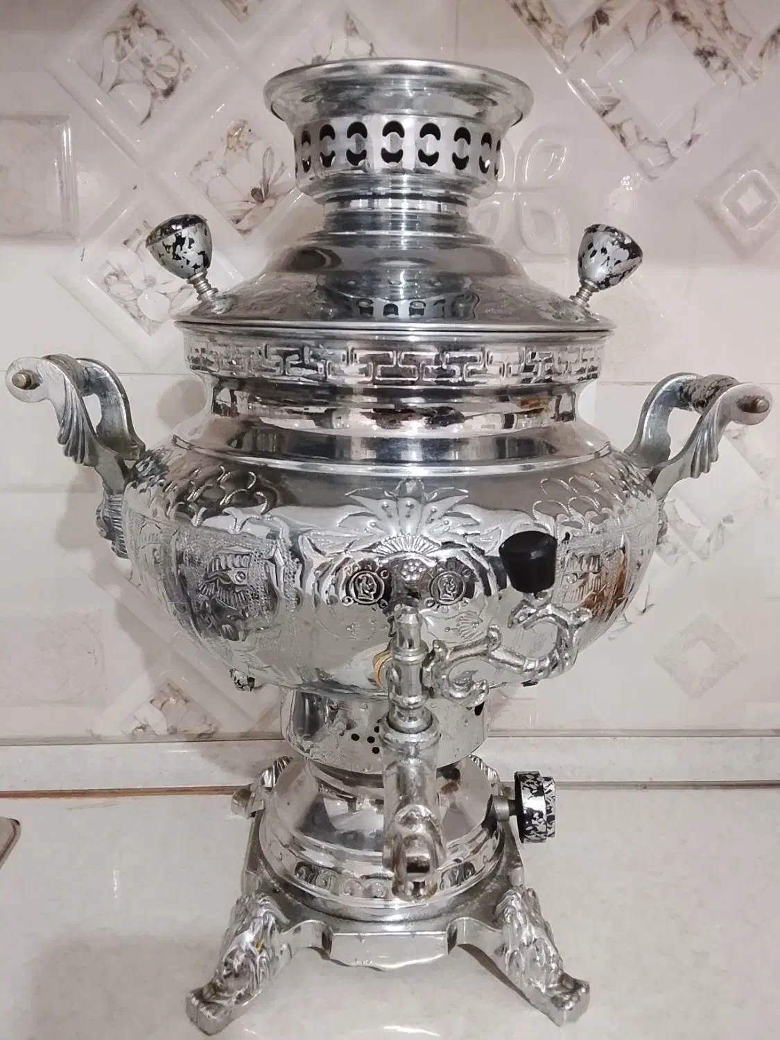 سماور گازی ۸ لیتری|سماور، چایساز، قهوهساز|رشت, نخودچر|دیوار