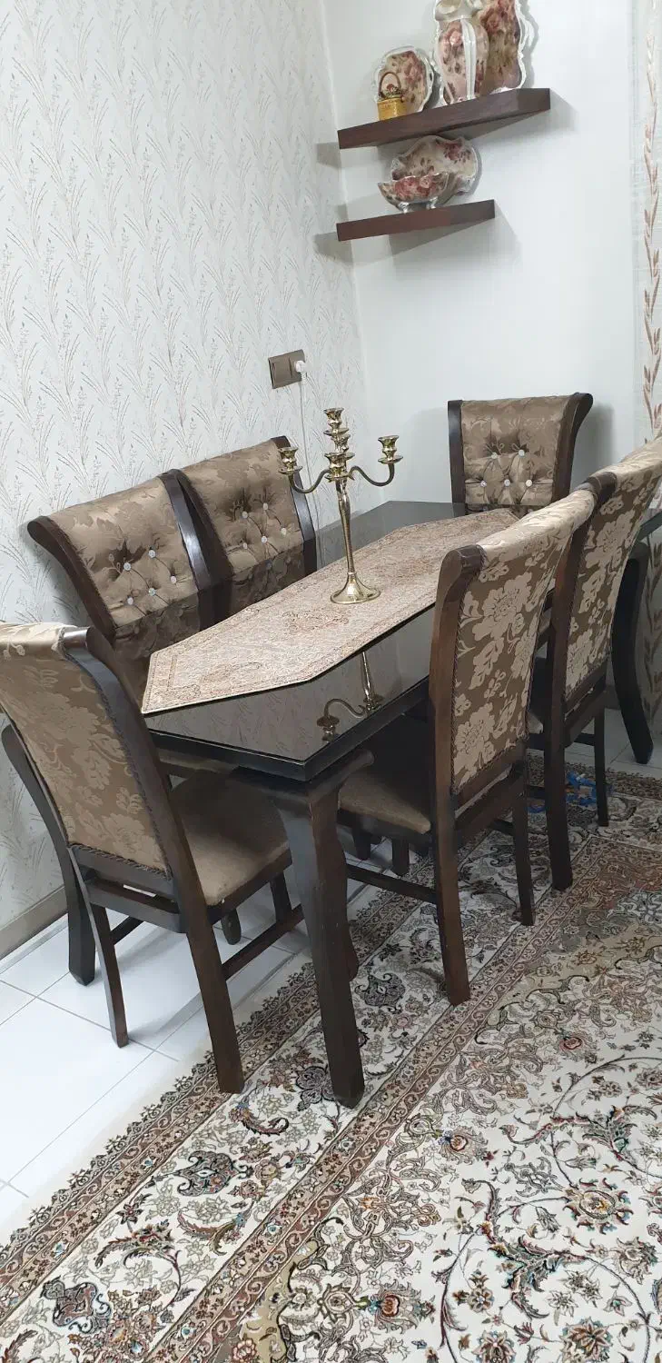 میز نهارخوری ۶ نفره|میز و صندلی غذاخوری|اصفهان, جلالیه|دیوار