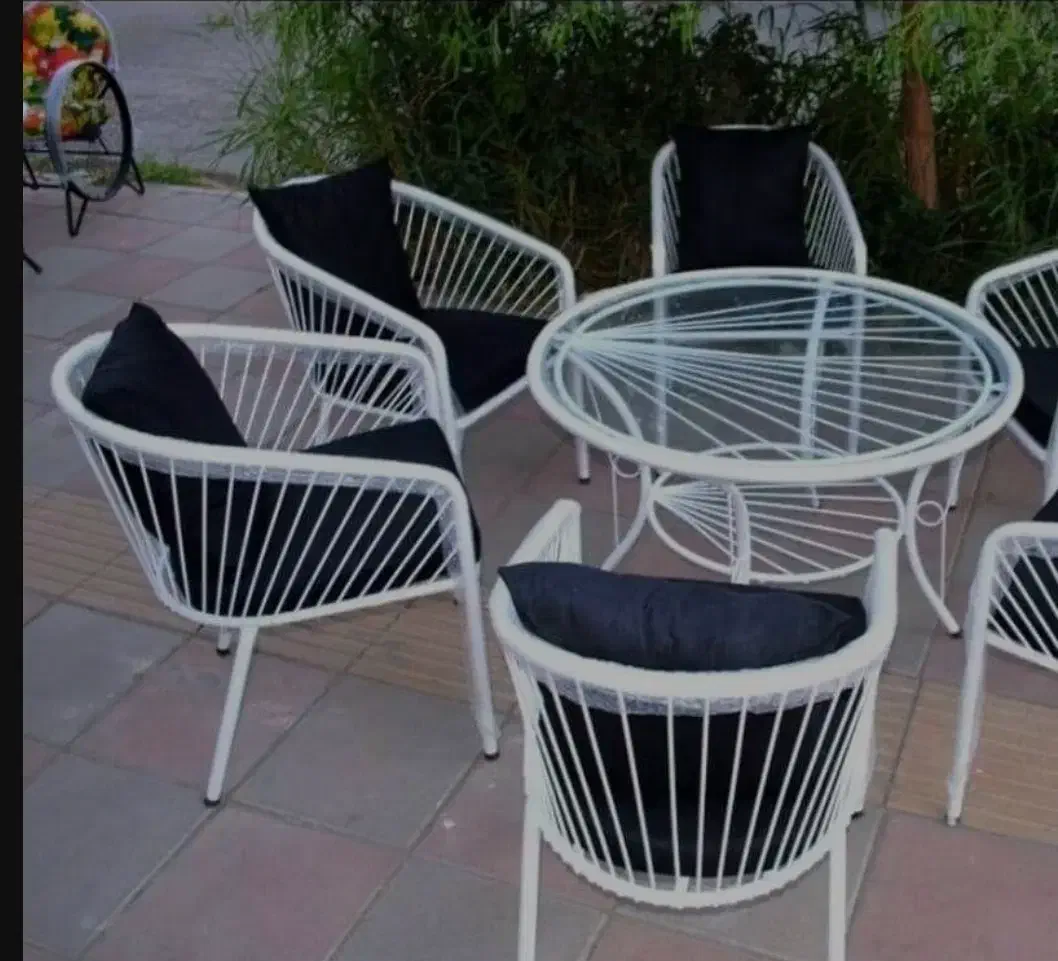 میز صندلی باغی فلزی/طرح کارینا|میز و صندلی غذاخوری|کرج, شهرک سهرابیه|دیوار