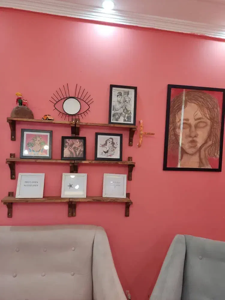 شلف چوبی|کتابخانه، شلف، قفسههای دیواری|اهواز, زیتون کارمندی|دیوار