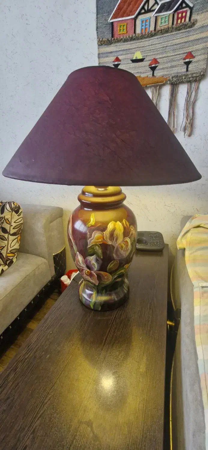 اباژور با نقاشی دست|چراغ خواب و آباژور|پردیس, فاز ۲|دیوار