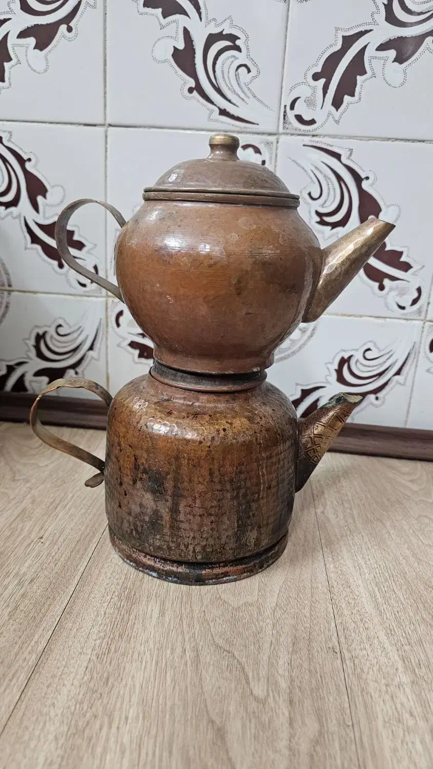 کتری و قوری مسی کارکرده|قوری، کتری، قهوه‌ساز دستی|مشهد, سجاد شهر|دیوار