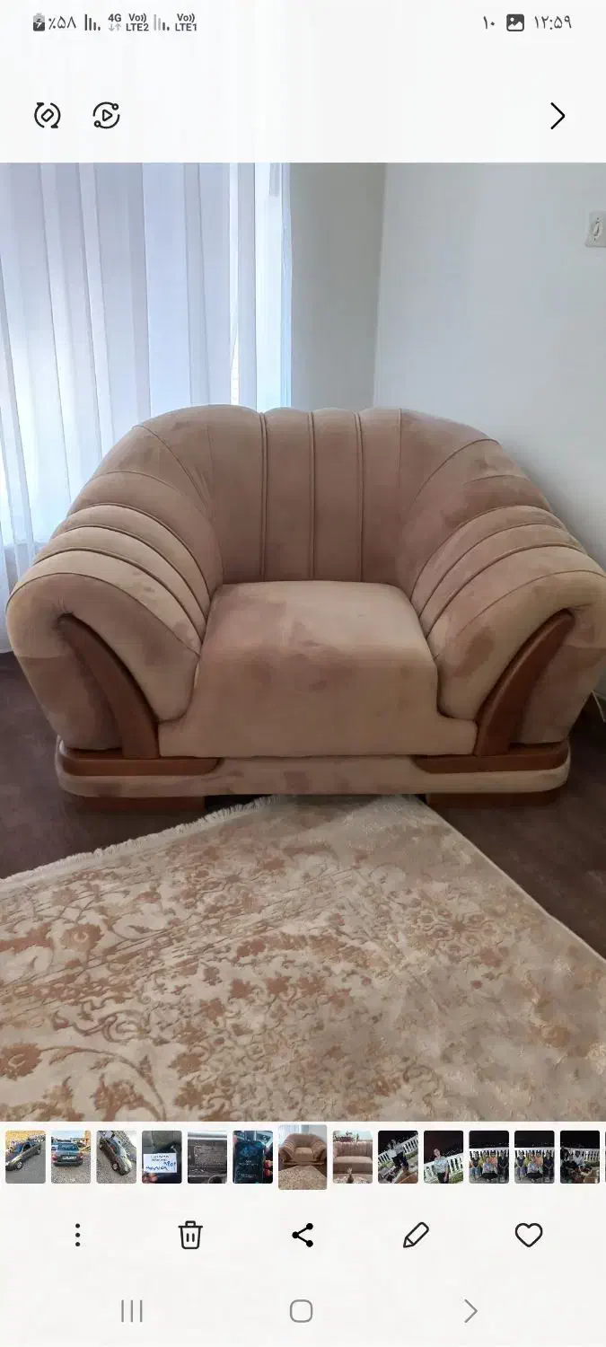 مبل ومیز نهار خوری و جلو مبلی|مبلمان خانگی و میز عسلی|شیراز, شهرک بهشتی|دیوار