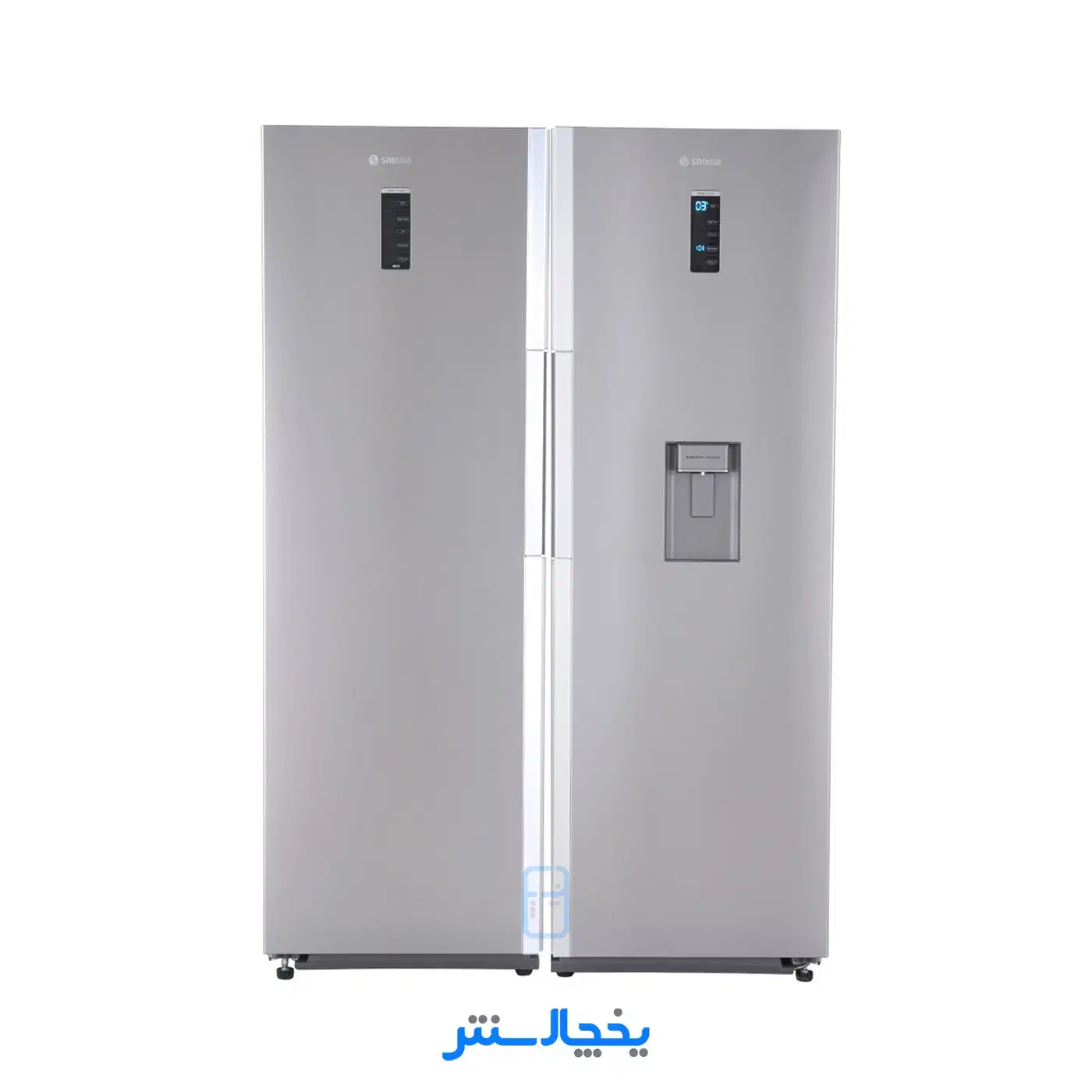 یخچال فریزر دوقلو اسنوا استیل(ویترینی)|یخچال و فریزر|گنبد کاووس, |دیوار