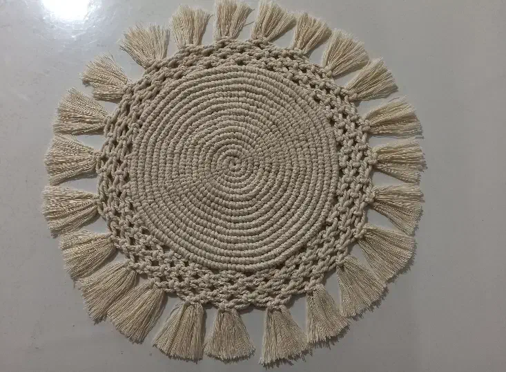 رومیزی مکرومه|پرده، رانر، رومیزی|سبزوار, ولیعصر (نجار آباد)|دیوار