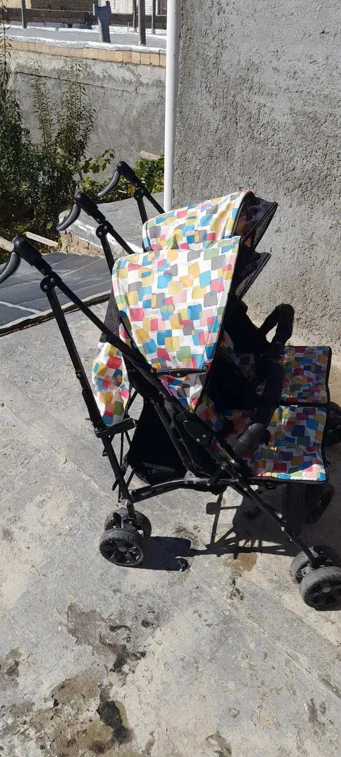 کالسکه دلیجان مدل دوقلو دیبا پلاس در حد نو|کالسکه و لوازم جانبی|بجنورد, |دیوار