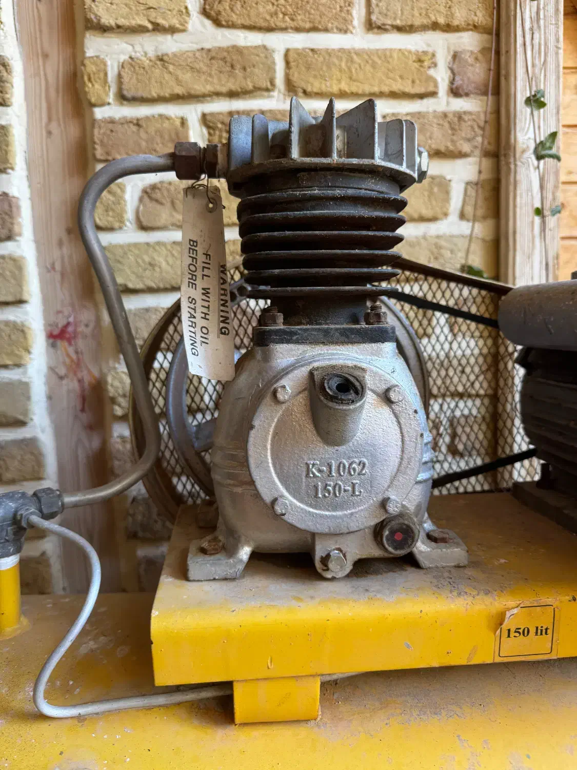 پمپ باد ۱۵۰ لیتری تک سیلندر در حد نو کمپرسور باد|ابزارآلات|تهران, شهرک امام خمینی|دیوار