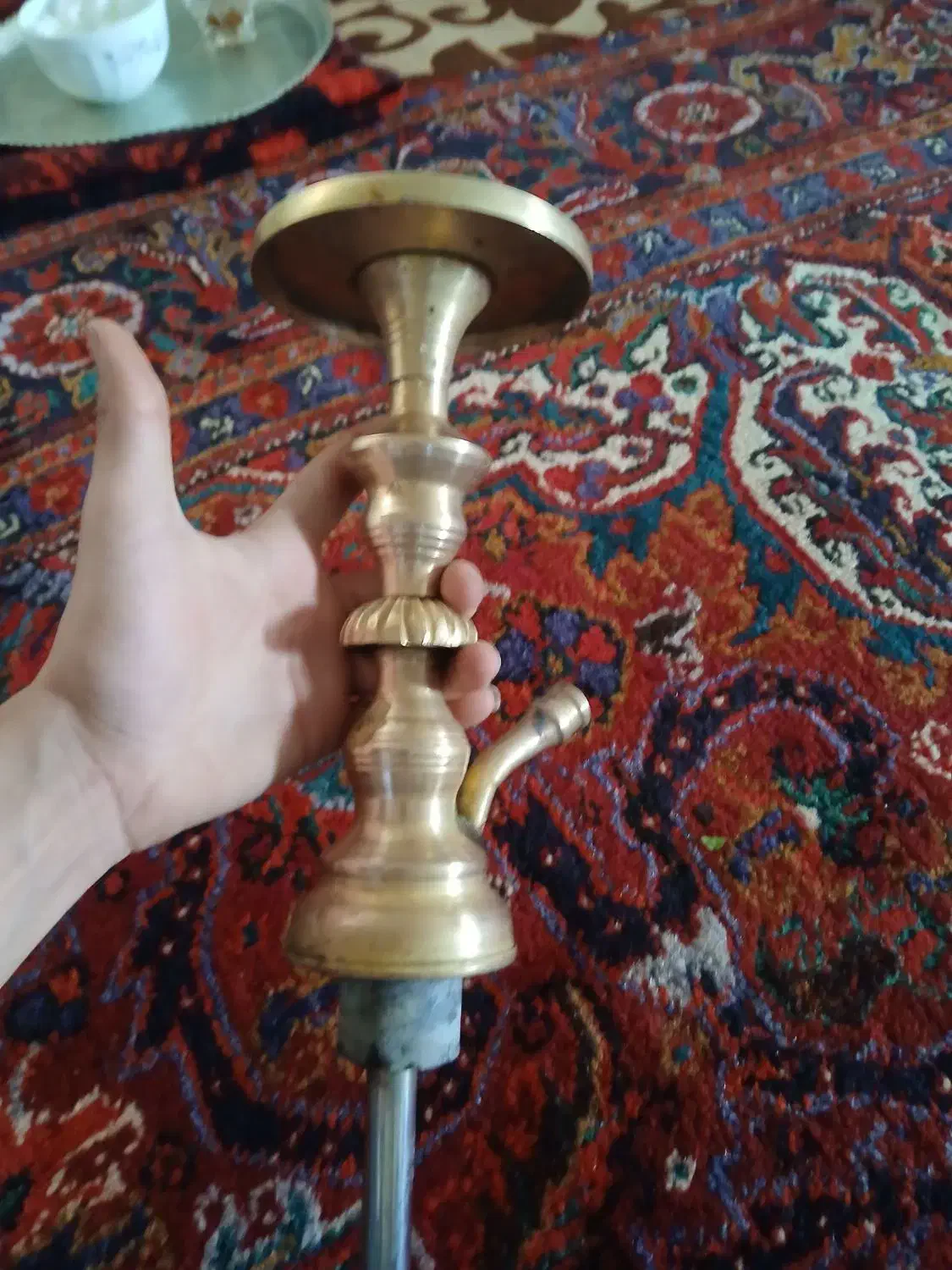 دو عدد قلیان برنجی|صنایع دستی و سایر لوازم تزئینی|مراغه, |دیوار