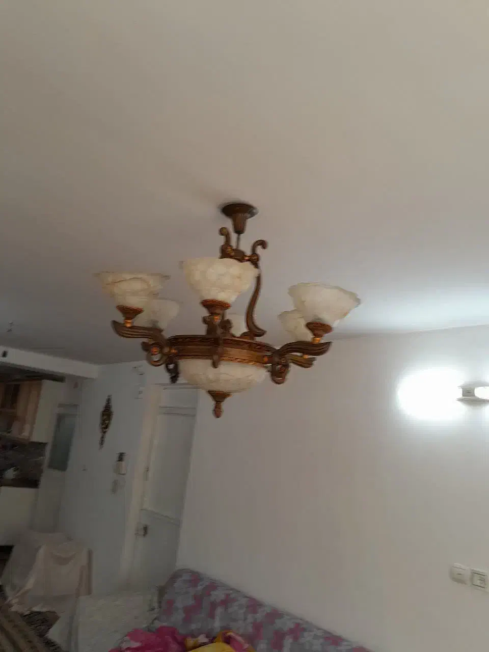 یه جفت لوستر چوبی خارجی ایتالیایی|لوستر و چراغ آویز|ری, دولتآباد|دیوار