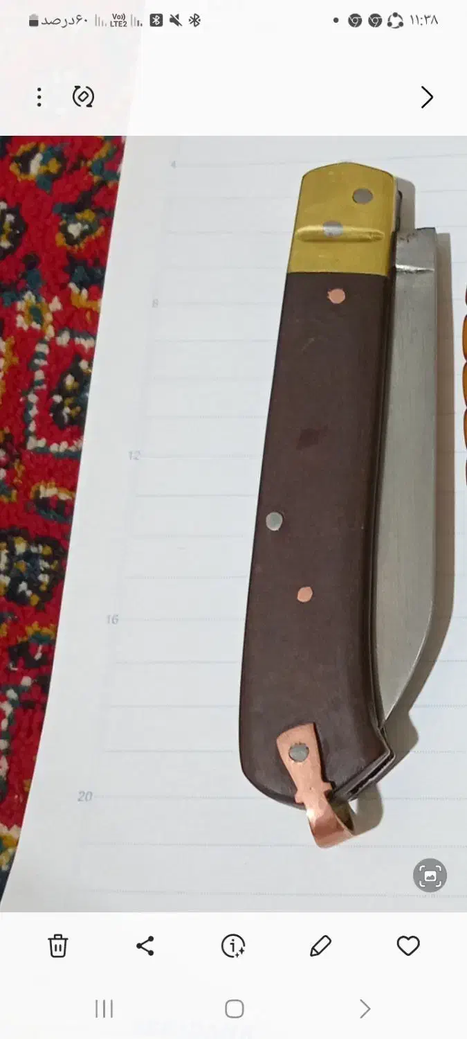 چاقو قدیمی دسته شاخ|کلکسیون اشیاء عتیقه|تویسرکان, |دیوار