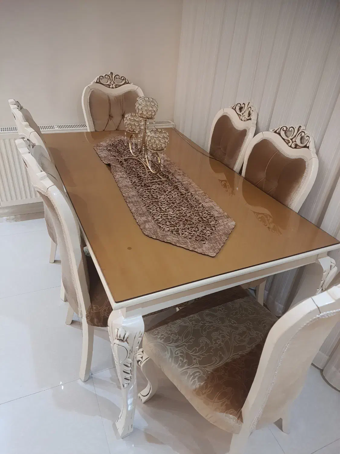 میز ناهار خوری ۶ نفره کار شده|میز و صندلی غذاخوری|شهرکرد, |دیوار