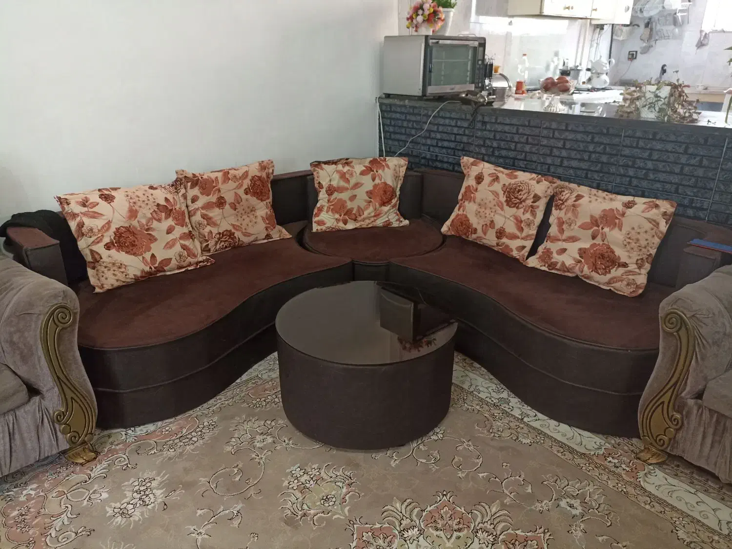 مبل ال راحتی ۷نفره کمجا|مبلمان خانگی و میز عسلی|خلخال, |دیوار