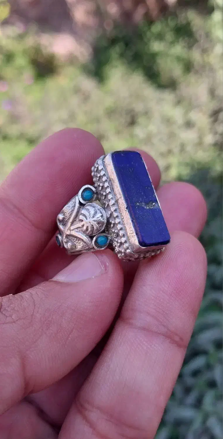 انگشتر نقره قدیمی لاجورد افغان|جواهرات|بندرعباس, |دیوار