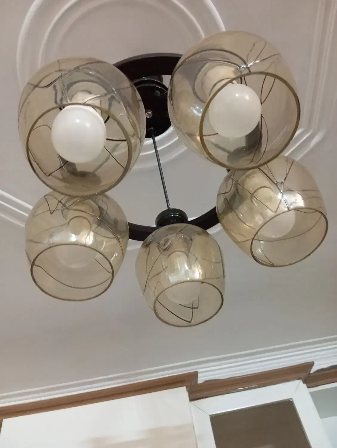 لوستر ۵شاخه|لوستر و چراغ آویز|بیرجند, |دیوار