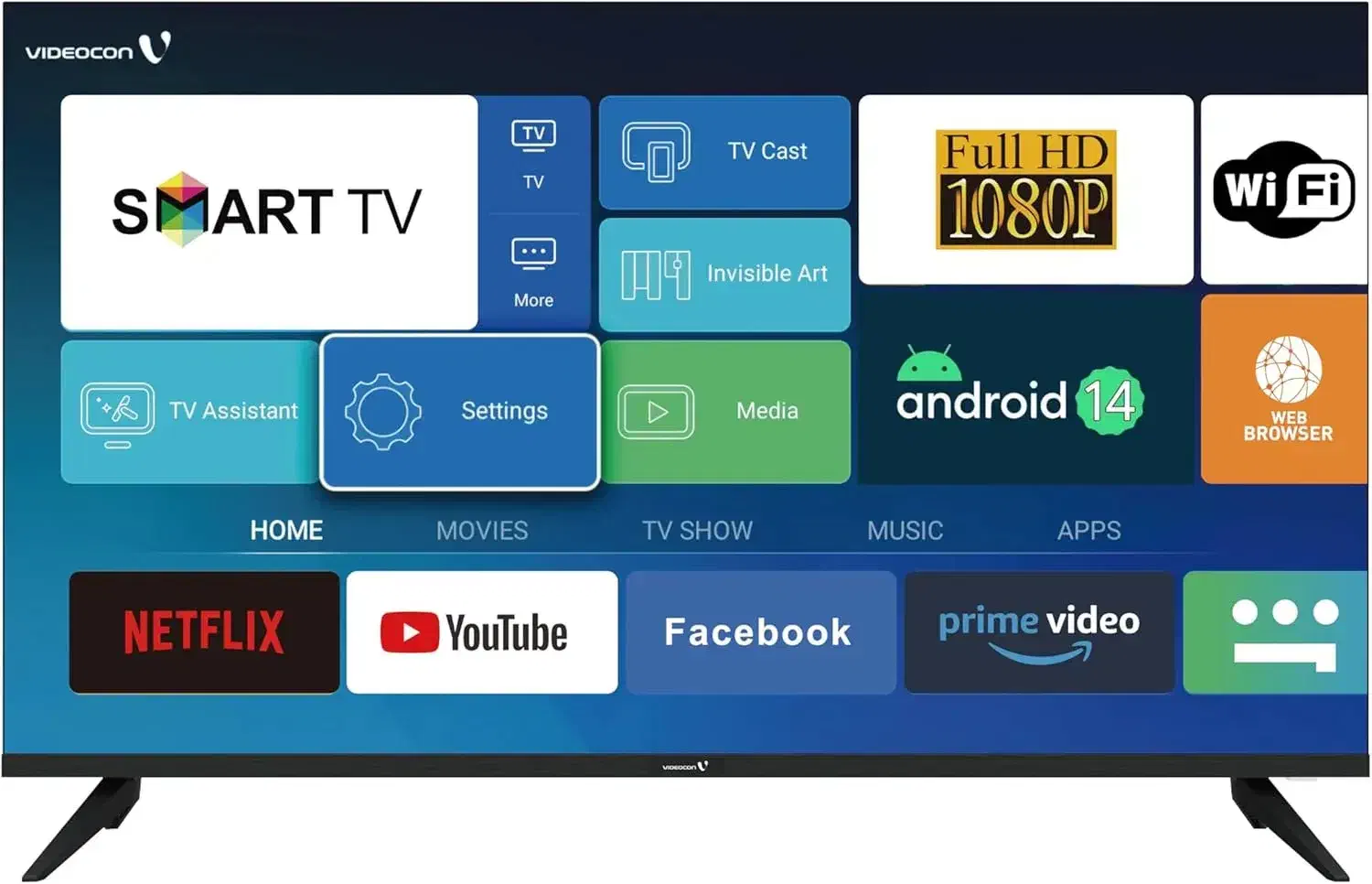 تلویزیون ۴۳ اینچ اسمارت آندروید ویدوکان اصل آکبند|تلویزیون و پروژکتور|رشت, اسماعیل آباد|دیوار