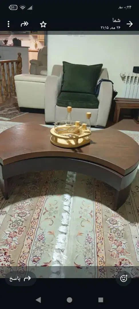 میز وسط چوبی چرخشی|مبلمان خانگی و میز عسلی|شیراز, قصرالدشت|دیوار