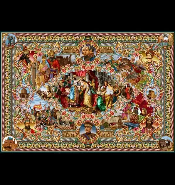 سلاطین انحصاری نخ و نقشه آماده بافت|تابلو فرش|تهران, تهرانسر شمالی|دیوار