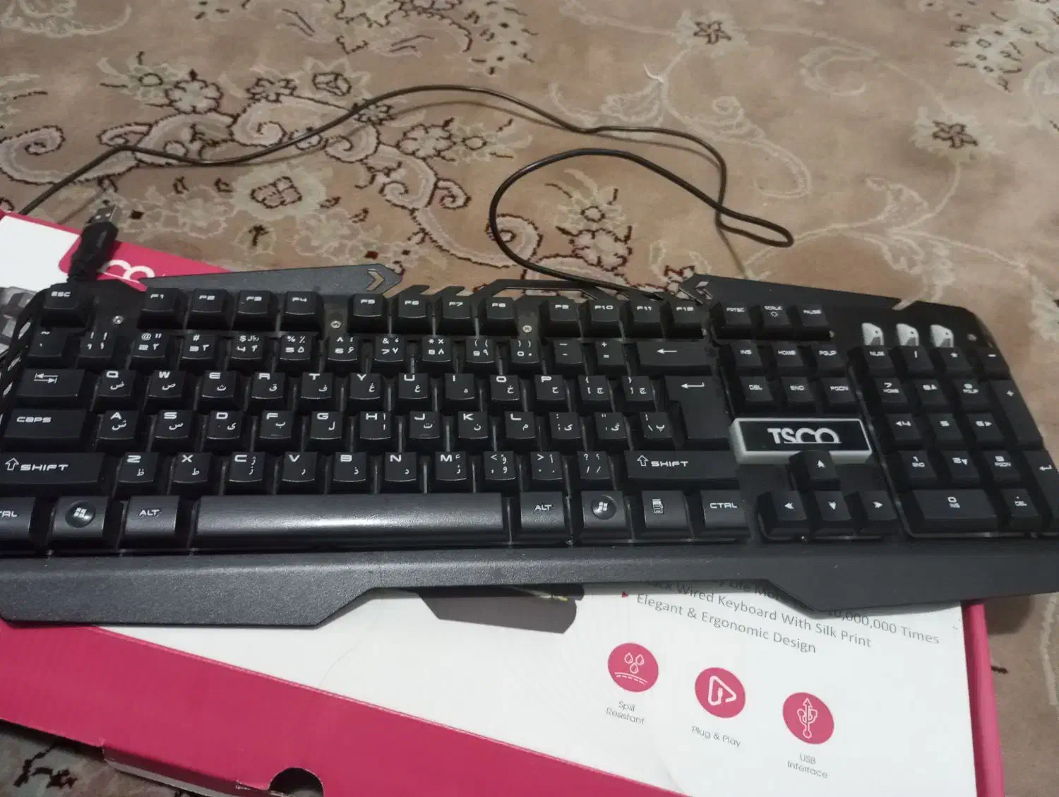 کیبرد تسکو مدل TK8021L RGB|قطعات و لوازم جانبی رایانه|اندیشه, اندیشه فاز ۱|دیوار